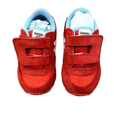 Saucony 男孩爵士钩环婴儿运动鞋,红色/蓝色,尺寸 4M — 第 1/4 张图片
