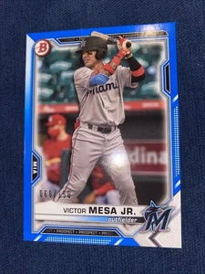 Victor Mesa Jr. 2021 Bowman Blue Paper Parallel /150 Miami Marlins - Bild 1 von 1
