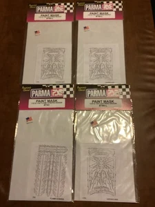 RC BODY PAINTING MASKING LOT OF 4 Parma Lightning & Flame RC PLANES - Picture 1 of 1