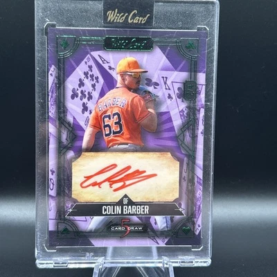 2024 Wild Card Five Card Draw Auto Red Foil Purple #5CDCL-CBA Colin Barber /4 - Image 1 of 2