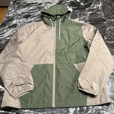Volcom Marlin Windbreaker Jacket Green Brown Mens Size Large NWT $65 - Image 1 of 4