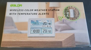 Wireless Weather Station with Atomic Clock Indoor Outdoor Thermometer & Hygromet - Picture 1 of 10
