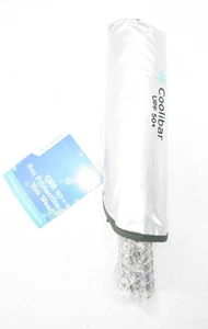 Coolibar UPf 50+ Sun Umbrella 42" Sodalis Travel Silver Weather Protection - Picture 1 of 5