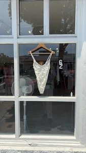 vintage christian dior intimates lace bodysuit white size s - Picture 1 of 2