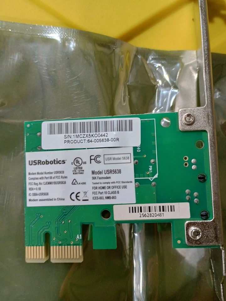 Módem de fax interno USRobotics 56K V.92 PCIe Modelo: USR5638 ENVÍO GRATUITO Foto 1 de 1