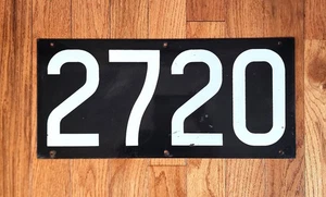NYC SUBWAY NUMBER BOARD SIGN PLATE BMT STANDARD CAR #2720  NYCTA TRANSIT - Picture 1 of 2