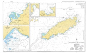 Admiralität 477 Westindien Tobago Annäherungen Karte Karte Marine Tapete Maritim - Bild 1 von 6