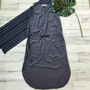 XCVI Wearables Fabe Dress Tie Waist V Neck Dress Grey Charcoal Size XS - Picture 1 of 8