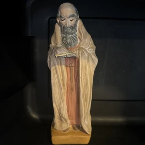 13,5 Zoll betender Rabbi Statue mit Tallit Tora Siddur Buch Judaica Figur - Bild 1 von 5