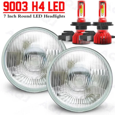Faros LED redondos halo DRL para camioneta Dodge D100 D200 D300 1969-1974 7" pulgadas Foto 1 de 4