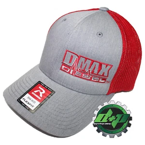 Dmax Duramax truck hat richardson 110 Gray denim RED mesh diesel S/M - Picture 1 of 2