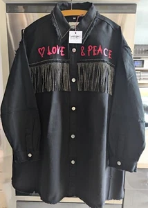 NEU !!! Schicke moderne schwarze Jeansjacke für Damen, Größe 50 !!! - Bild 1 von 5