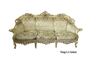 Antique French Louis XVI Italian Rococo Baroque Settee Sofa Down Cushion - Picture 1 of 13