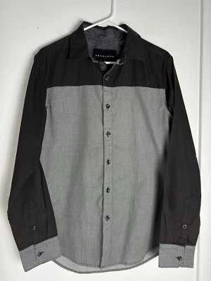 Sean John Button Up Shirt Men’s Size Medium M Black White Color Block Y2K 90s - Image 1 of 4