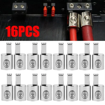 16Pc 1/0 Gauge to 4 Gauge Wire Reducer Power/Ground Amp Input Reducer Connection - Image 1 of 4