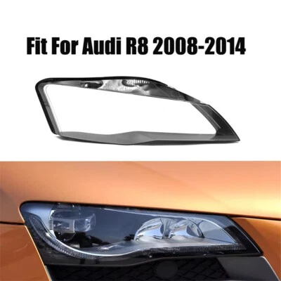 1Pcs Headlight Headlamp Lens Cover Right Side Fit For Audi R8 2008-2014 - Image 1 of 4