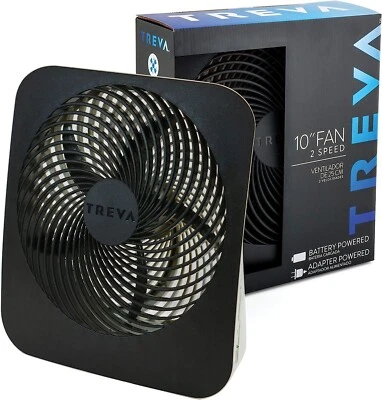 Ventilador compacto Treva/O2cool Fd10002a, 10" de diámetro Hoja, 2 velocidades, vatios: 4,6 - nueva Foto 1 de 4