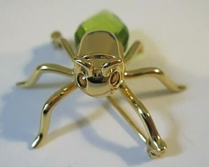 Broche de insectos/mosca 925 firmado enchapado en oro de ley 925 por cristal Swarovski DS, firmado - Imagen 1 de 5