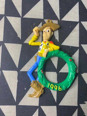 Vintage 1996 Disney Ornamento Woody Toy Story Pixar Navidad Plástico 4" Foto 1 de 4