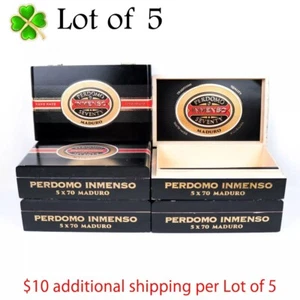 "Lotto di 5 Scatola Sigari Legno Immenso 5x70 Maduro Vuota 9,75"" x 6"" x 2,75" - Foto 1 di 12