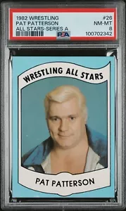 PAT PATTERSON 1982 WRESTLING ALL STARS SERIES A ROOKIE CARD #20 PSA 8 RC WWE WWF - Picture 1 of 3