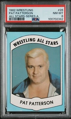 PAT PATTERSON 1982 WRESTLING ALL STARS SERIES A ROOKIE CARD #20 PSA 8 RC WWE WWF - Image 1 of 3