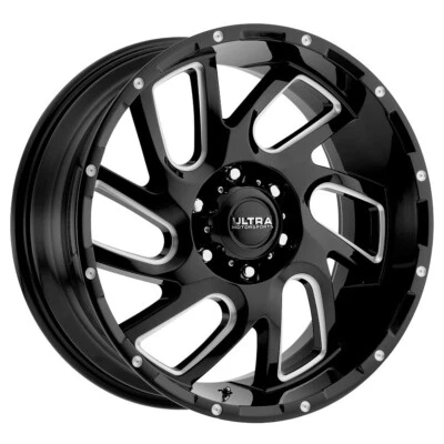 MOUNTED WHEEL - ULTRA 221 Carnage 20X9 5X139.7 ET18 Gloss Blk/ CNC Milled - Image 1 of 4