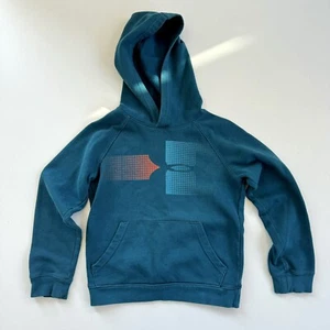 Boys Under Armour Blue w/Multi-Color Logo Hoodie ~ Size Youth Small - Picture 1 of 9