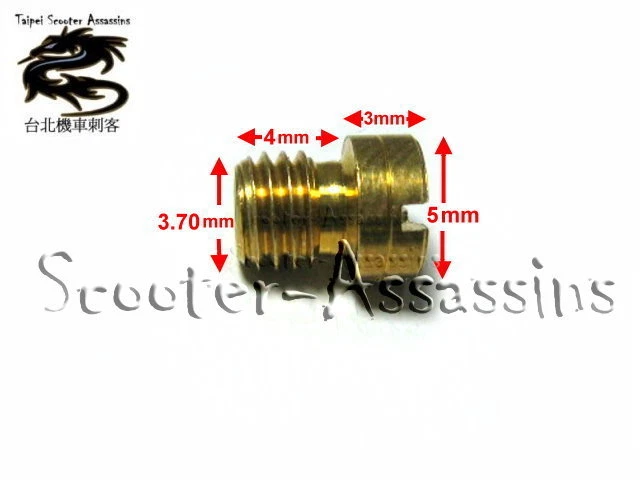 MAIN JETS 4mm for SYM HONDA BAOTIAN + CHINESE 50cc, MANY SIZES, UK STOCK