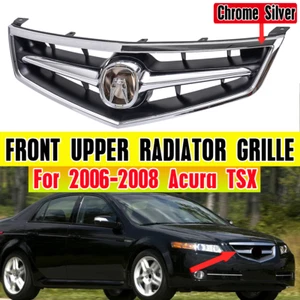FOR Acura TSX 4Dr 2006-2008 Front Grill Grille W/ Chrome Molding Radiator Grille - Picture 1 of 9