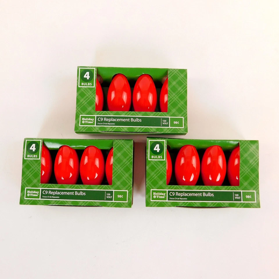 C9 Christmas Lights Replacement Bulbs Lot 3 packs- total 12 bulbs * YOU PICK * - Image 1 of 1