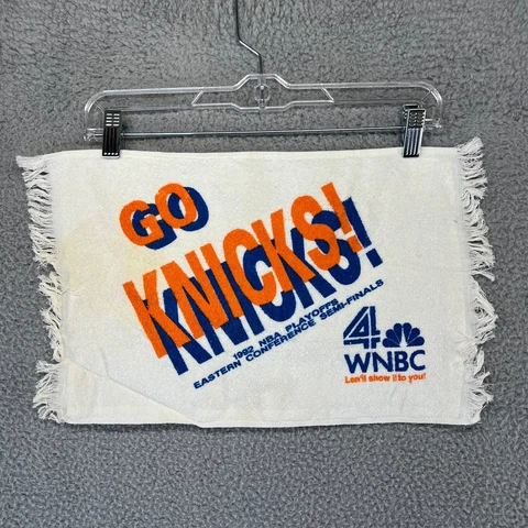 Vintage New York Knicks Towel Eastern Conference Finals White Rally 90s USA 1992 Cover