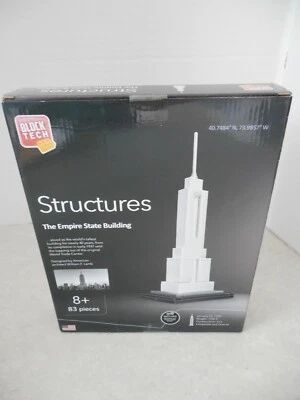 BLOCK TECH STRUCTURES "THE EMPIRE STATE BUILDING" 83 PIECES, AGES 8+, NIB SEALED - Image 1 of 2