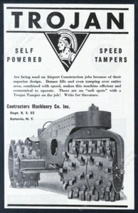 Troyano 1945 autoalimentado velocidad manipulador equipo de construcción anuncio impreso de colección - Imagen 1 de 7