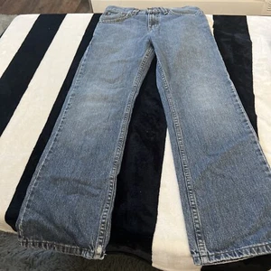 Levis 550 Jeans Youth Boys Size 12 Slim Blue Relaxed Fit Casual Boot Cut - Picture 1 of 3