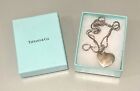 Vintage Tiffany &amp; Co Sterling Silver Heart Pedant 925 Italy Chain Necklace Case