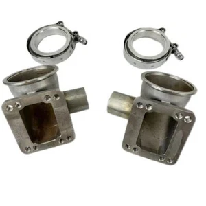 3" Vband 90 DegT4 Turbo Stainless Steel Cast Elbow Adapter Flange WG Tube Welded - Picture 1 of 19