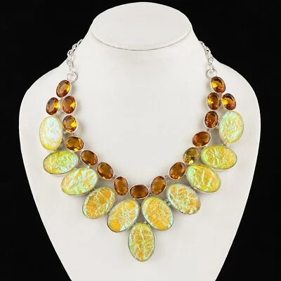 925 Sterling Silver Jewelry Australian Triplet Opal Gemstone Handmade Necklace18 - Image 1 of 3