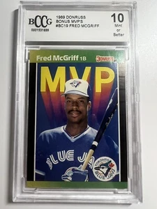 1989 Donruss Bonus MVP BC-19 Fred McGriff Blue Jays Baseball BCCG 10 (A136) - Picture 1 of 2