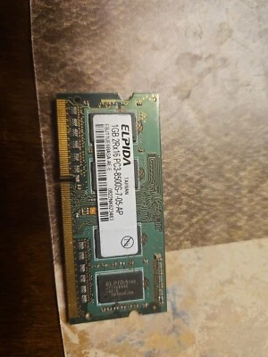Elpida 1GB 2Rx16 PC3-8500S-7-05-AP Laptop Memory EBJ11UE6BAU0-AE-E - Image 1 of 2