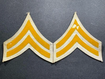x2 M1902 WW1 US Army Cavalry Corporal Specialist Sleeve Rank Chevron Insignia - Image 1 of 2
