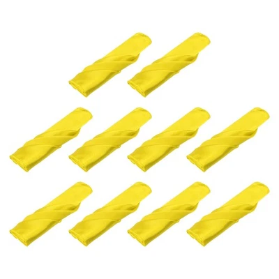 10 pezzi tovaglioli di stoffa tovaglioli di raso giallo tovaglioli 17x17 pollici - Immagine 1 di 4