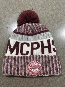 RARE New Era MCPHS Massachusetts College Pharmacy Health Science Beanie Pom Vtg. - Picture 1 of 7