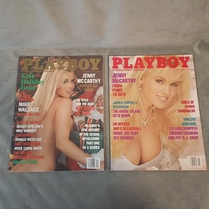 Playboy Lot Of 2 Jenny Mccarthy December July 1996 Santa Angel Lynn Boris - Picture 1 of 11
