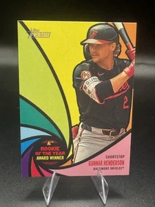 2024 Topps Heritage High Number Award Winners AW-5 Gunnar Henderson, Baltimore  - Picture 1 of 2