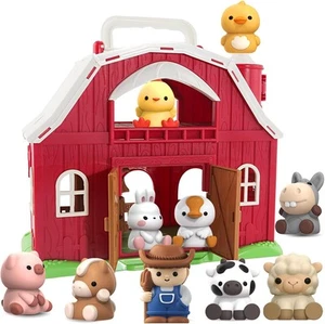 Farm Animals Big Barn Toy for 1 2 3 Year Old, Toddler Educational Montessori... - Picture 1 of 7