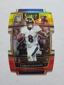 2021 Panini Select Lamar Jackson Yellow & Red Die Cut Concourse #5 - Bild 1 von 2