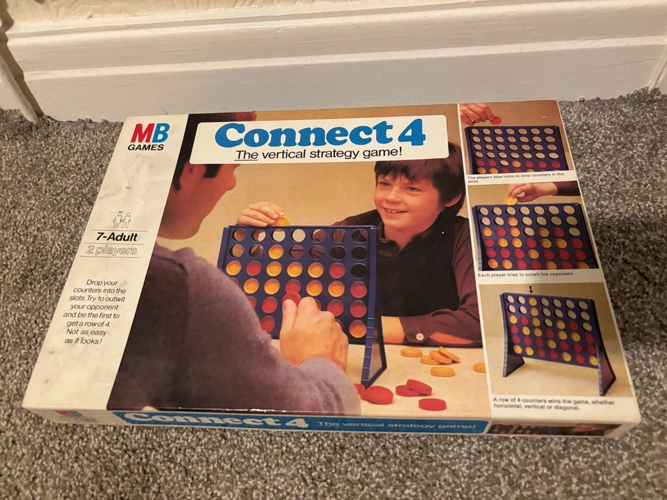Vintage Connect 4 Mb Games 1980s Board Game - Image 1 of 3