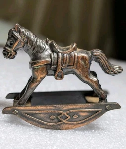 Vtg 1976 Durham DieCast Rocking Horse Metal Made Hong Kong Dollhouse Miniature - Picture 1 of 13