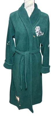 De colección Delicada Bata de Baño para Perros MEDIANA Verde Felpa Vellón Salón Bordada Foto 1 de 4